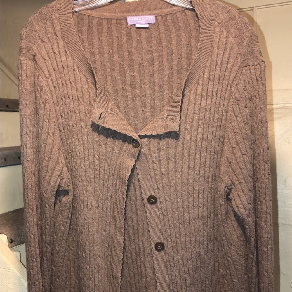 Brown cardigan 2X